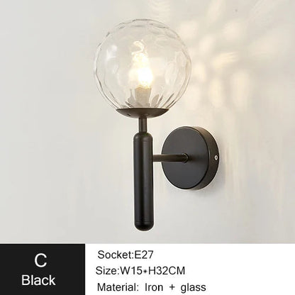 Nordic Modern Glass Ball Wall Lamp