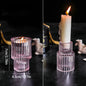 Nordic Pink Glass Candlestick Holder