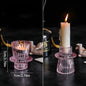 Nordic Pink Glass Candlestick Holder