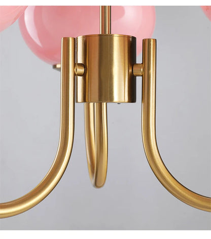 Nordic Pink Medieval Chandelier Lamp