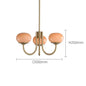 Nordic Pink Medieval Chandelier Lamp