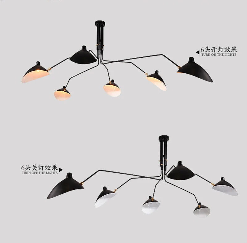 Nordic Retro Multi-Head Pendant Lamp