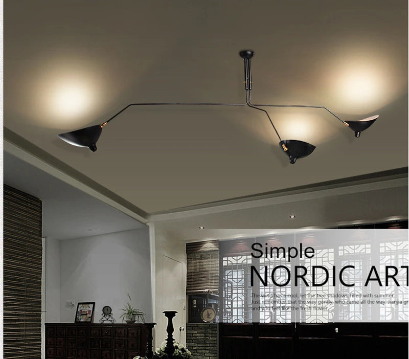 Nordic Retro Multi-Head Pendant Lamp