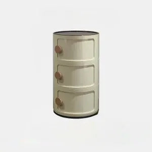 Nordic Round Storage Bedside Table