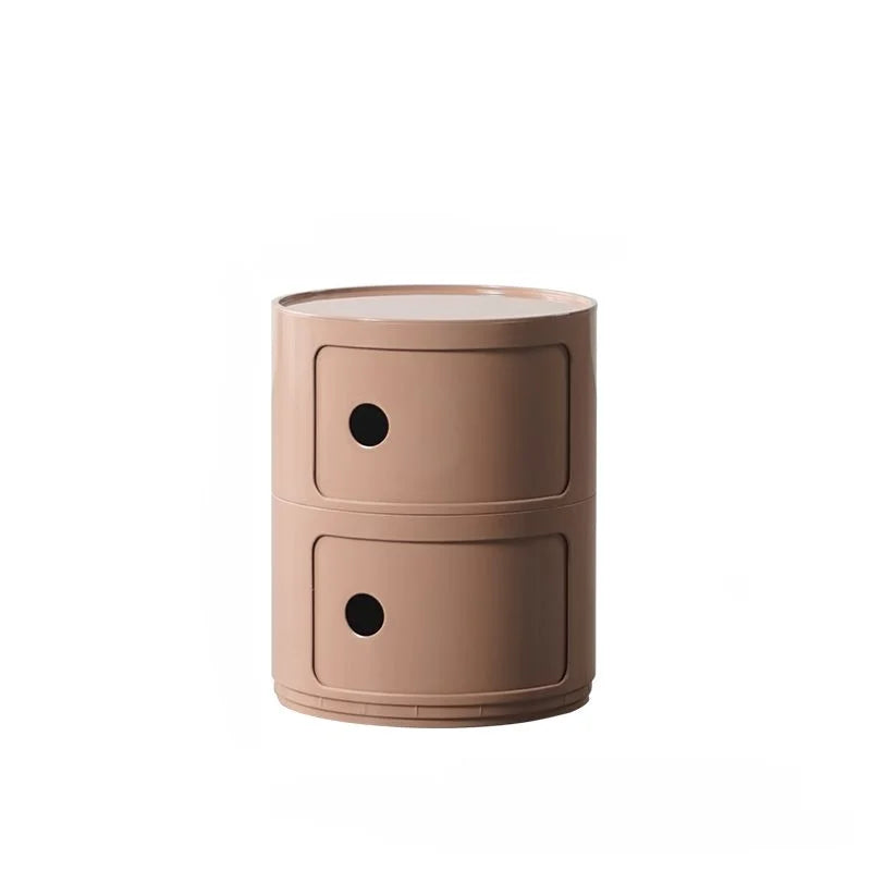 Nordic Round Storage Bedside Table