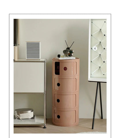 Nordic Round Storage Bedside Table