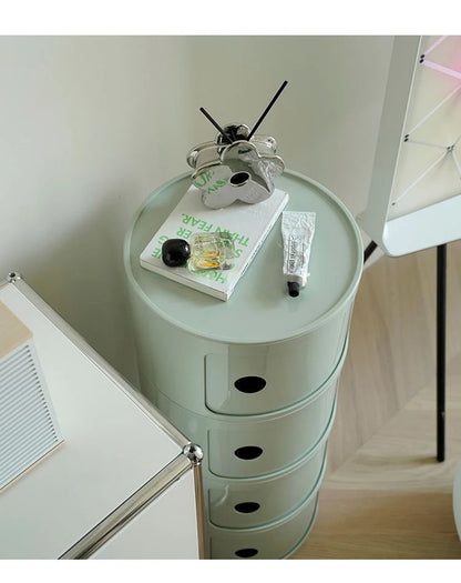 Nordic Round Storage Bedside Table