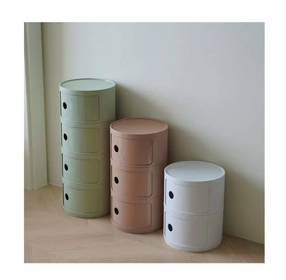 Nordic Round Storage Bedside Table