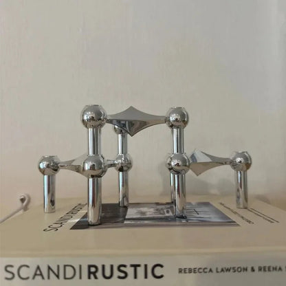 Nordic Silver Metal Candle Holder