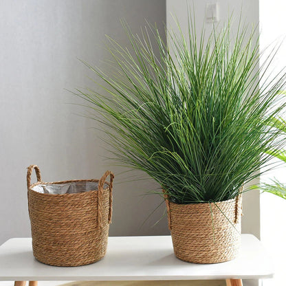 Nordic Straw Woven Flower Pot