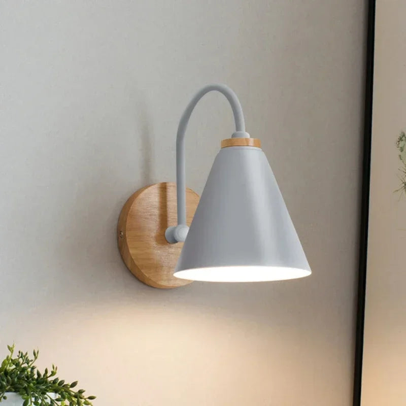 Nordic Wooden Wall Sconce Light