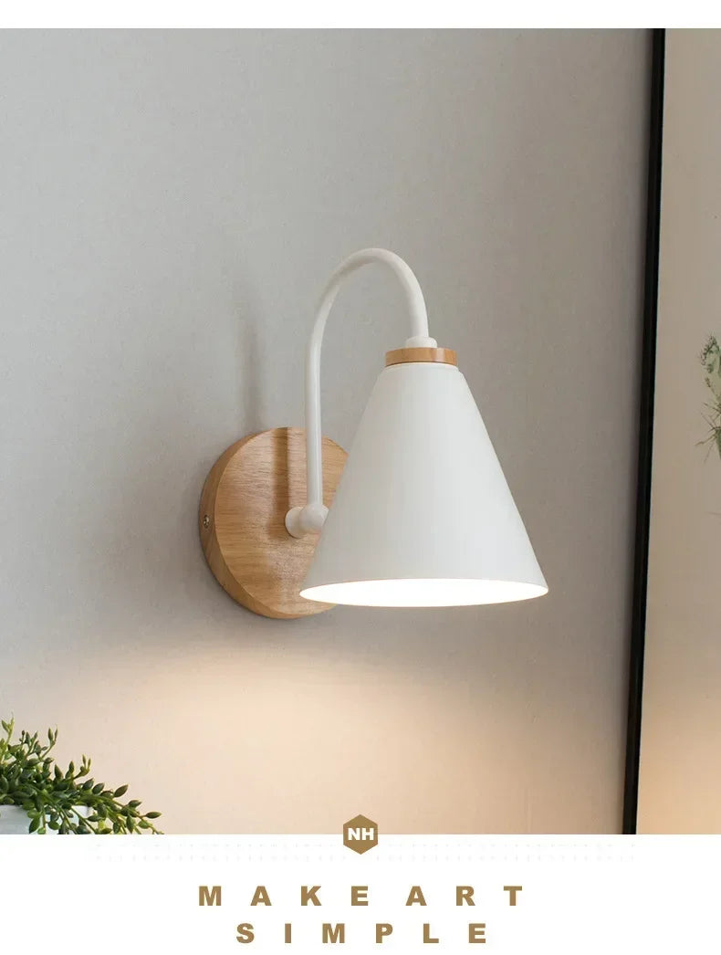 Nordic Wooden Wall Sconce Light