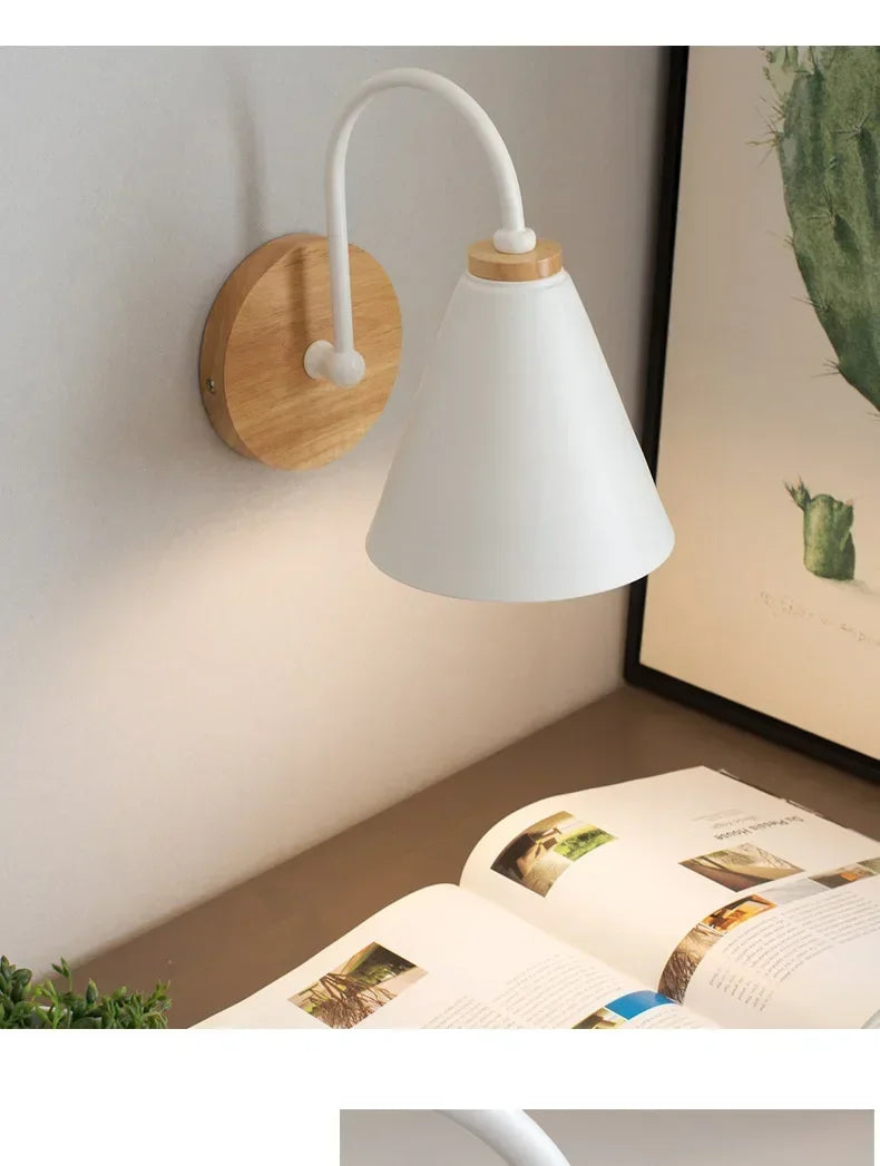 Nordic Wooden Wall Sconce Light