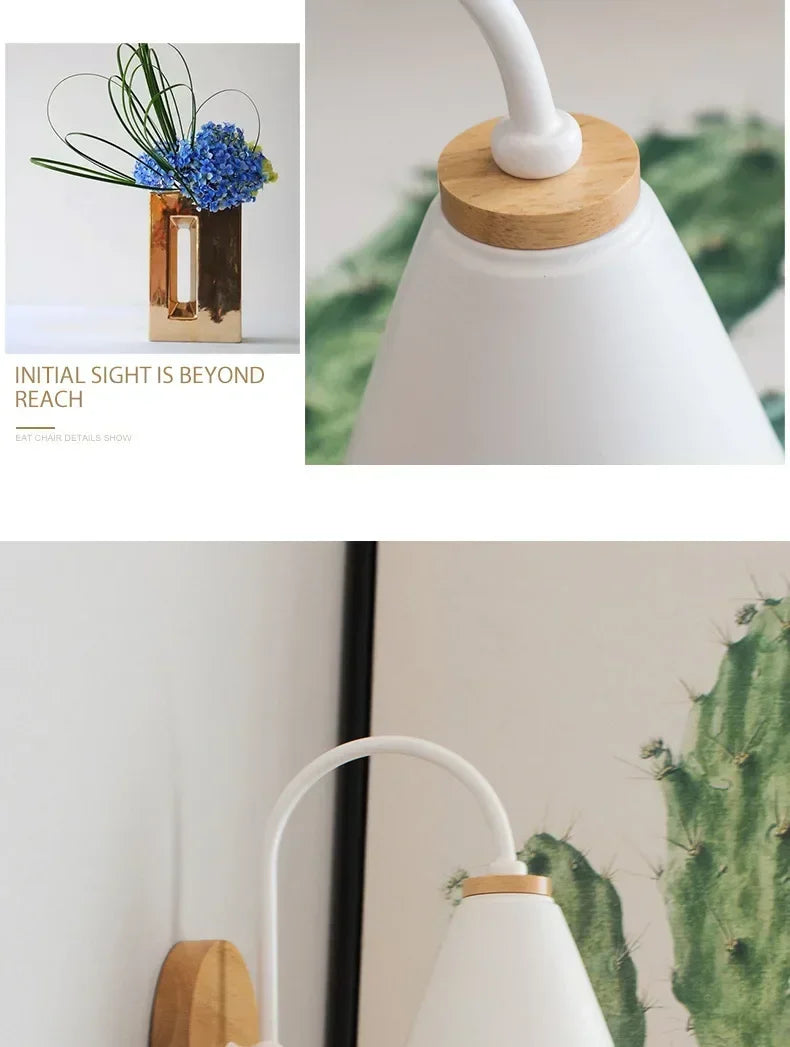 Nordic Wooden Wall Sconce Light