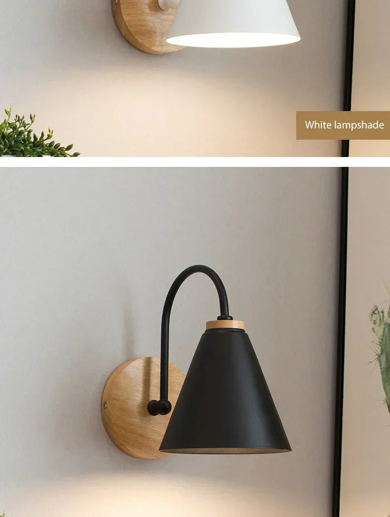 Nordic Wooden Wall Sconce Light