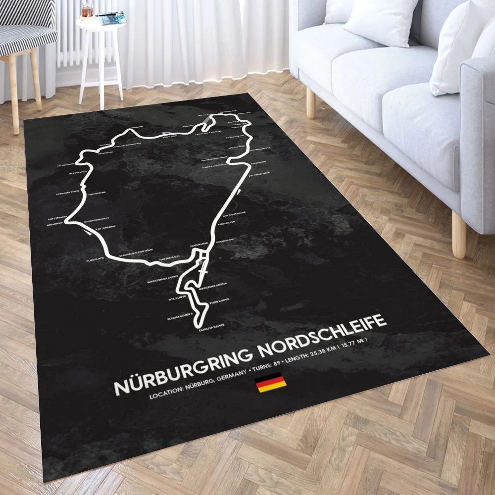 Nuerburgring 3D Printed Plush Rug