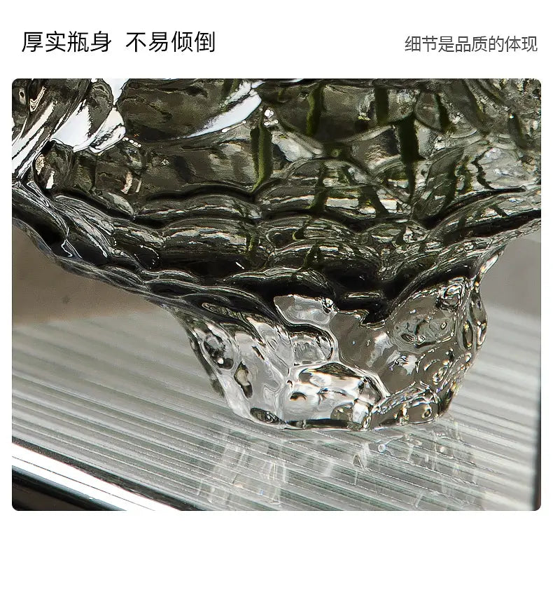 Nordic Frosting Glass Vase - Modern Home Decor