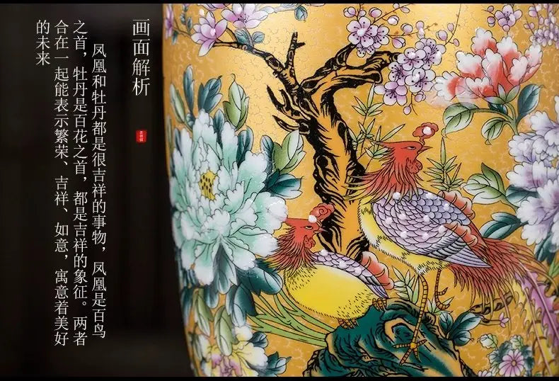 Decorbites™ Chinesische Emaille-Farbvasen-Dekoration