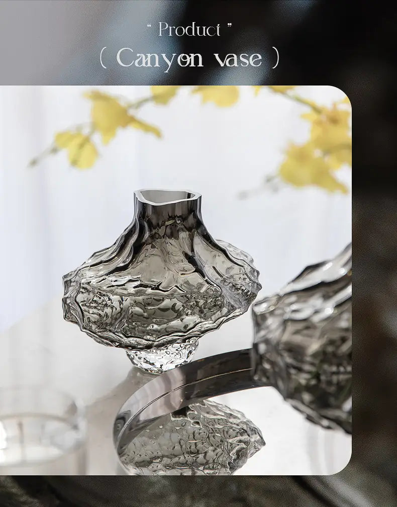Nordic Frosting Glass Vase - Modern Home Decor