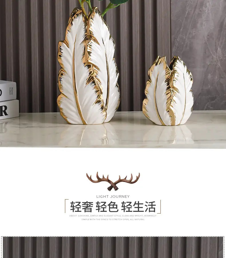 Luxurious Gold Ceramic Vases for Home Decor