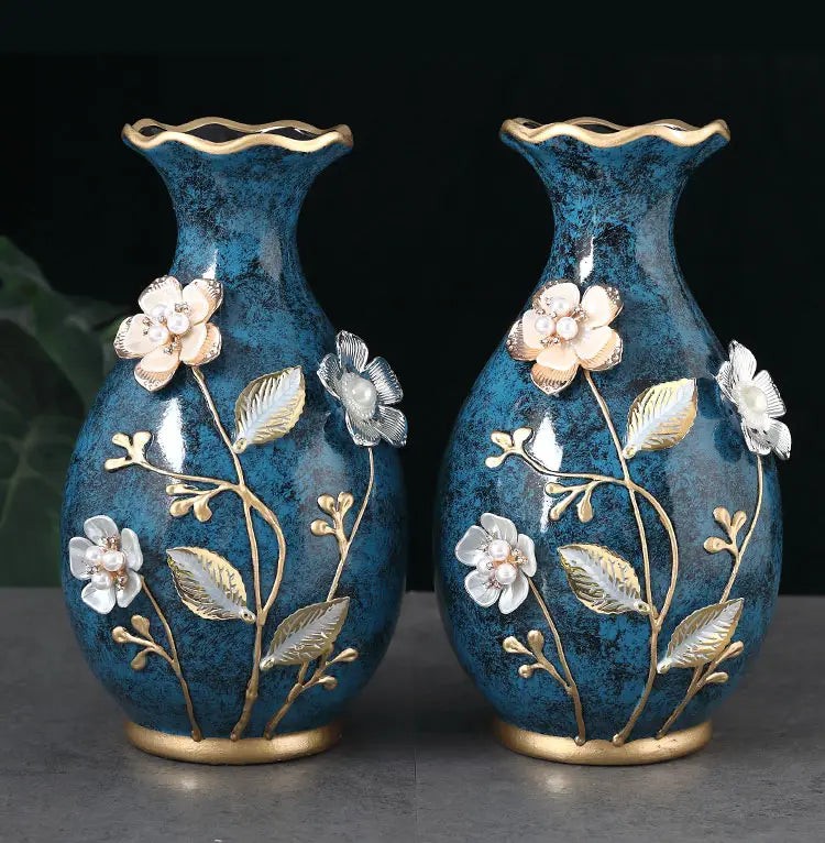 3D Ceramic Vase for Dried Flowers Display