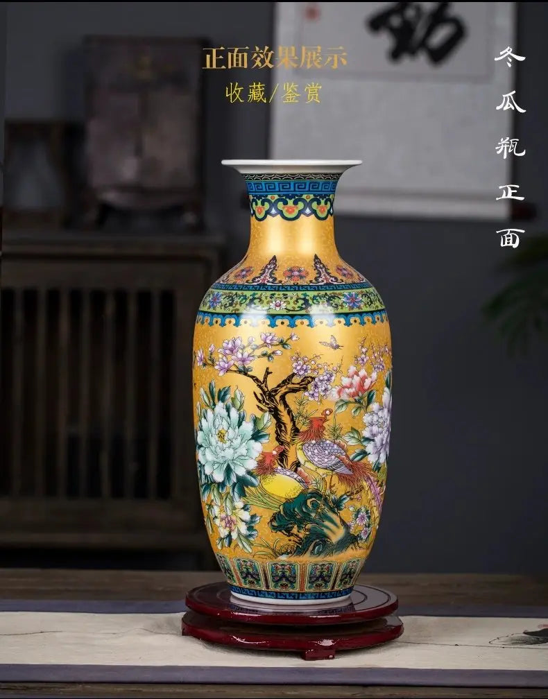 Decorbites™ Chinesische Emaille-Farbvasen-Dekoration