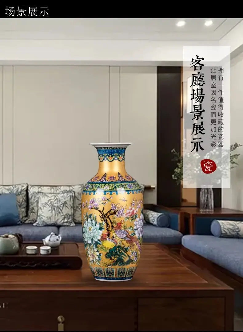Decorbites™ Chinesische Emaille-Farbvasen-Dekoration
