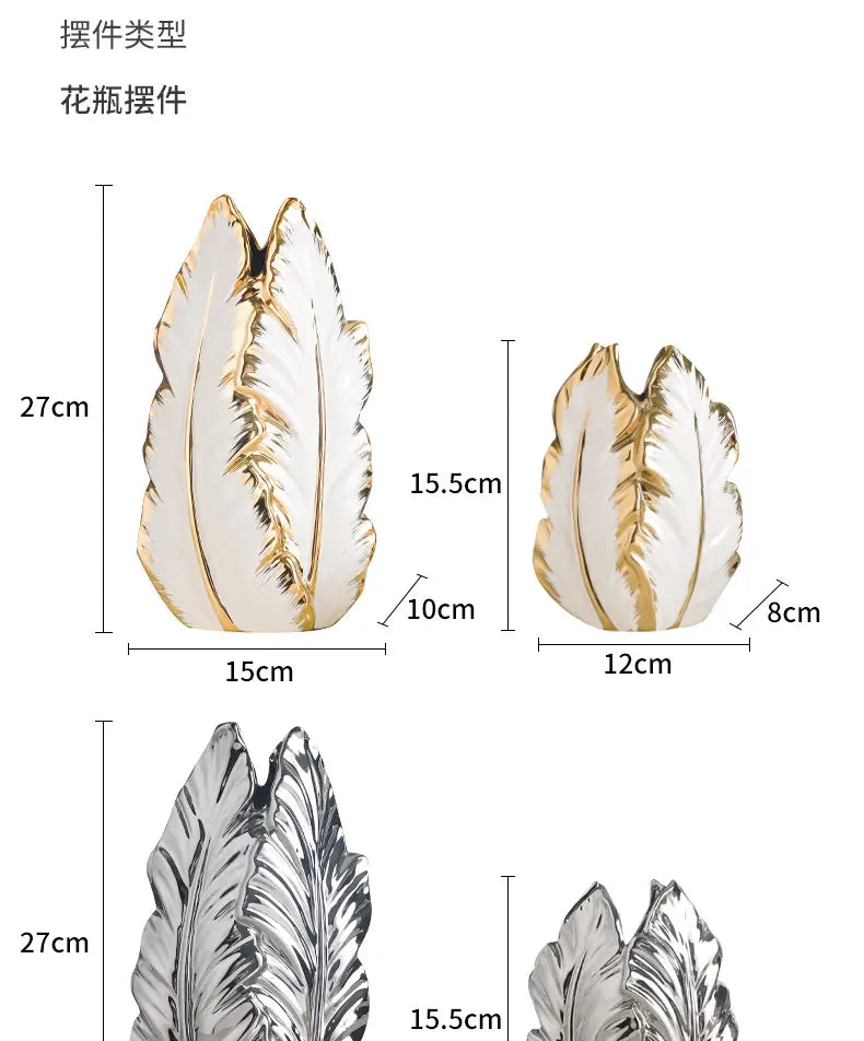 Luxurious Gold Ceramic Vases for Home Decor