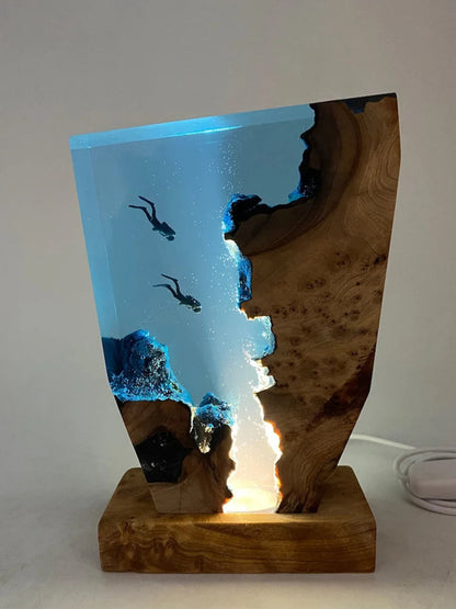 Oceanic Resin USB Table Lamp