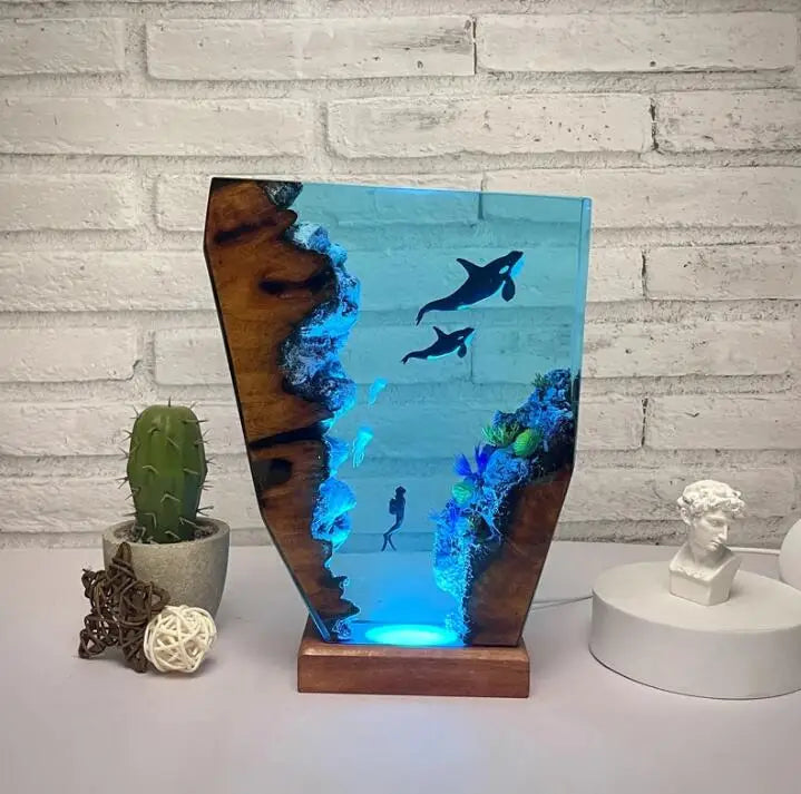 Oceanic Resin USB Table Lamp