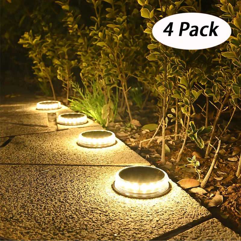 Outdoor Solar LED Disk Light