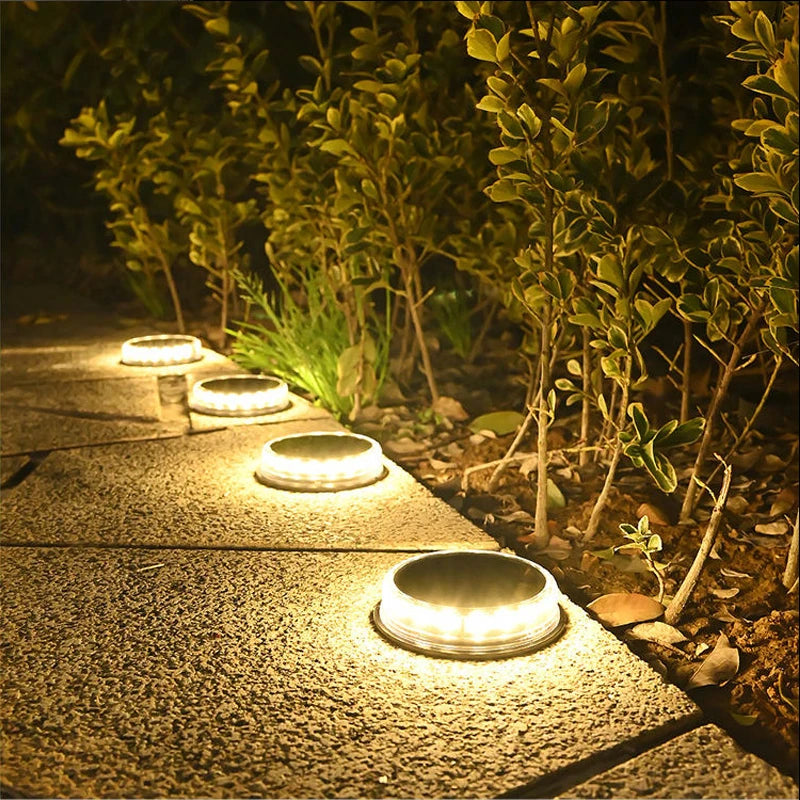 Outdoor Solar LED Disk Light