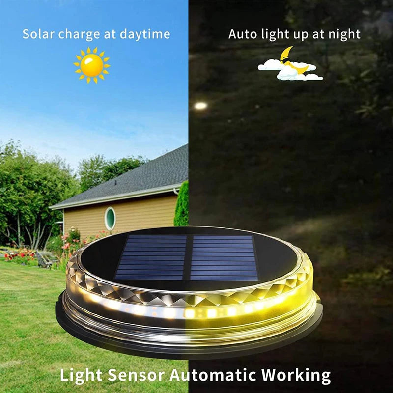 Outdoor Solar LED Disk Light