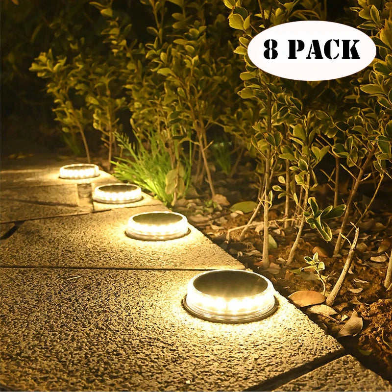 Outdoor Solar LED Disk Light