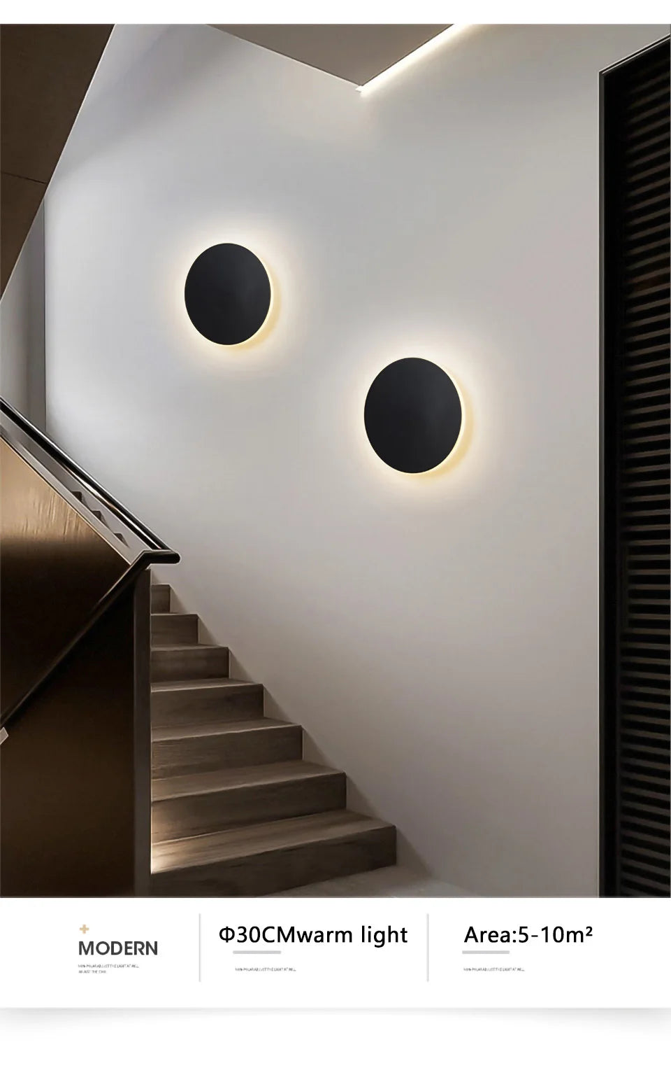 PZHDNX Round LED Wall Light