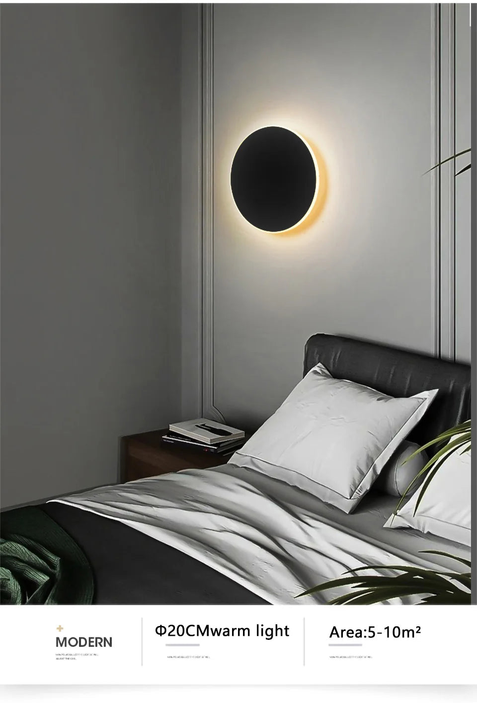 PZHDNX Round LED Wall Light