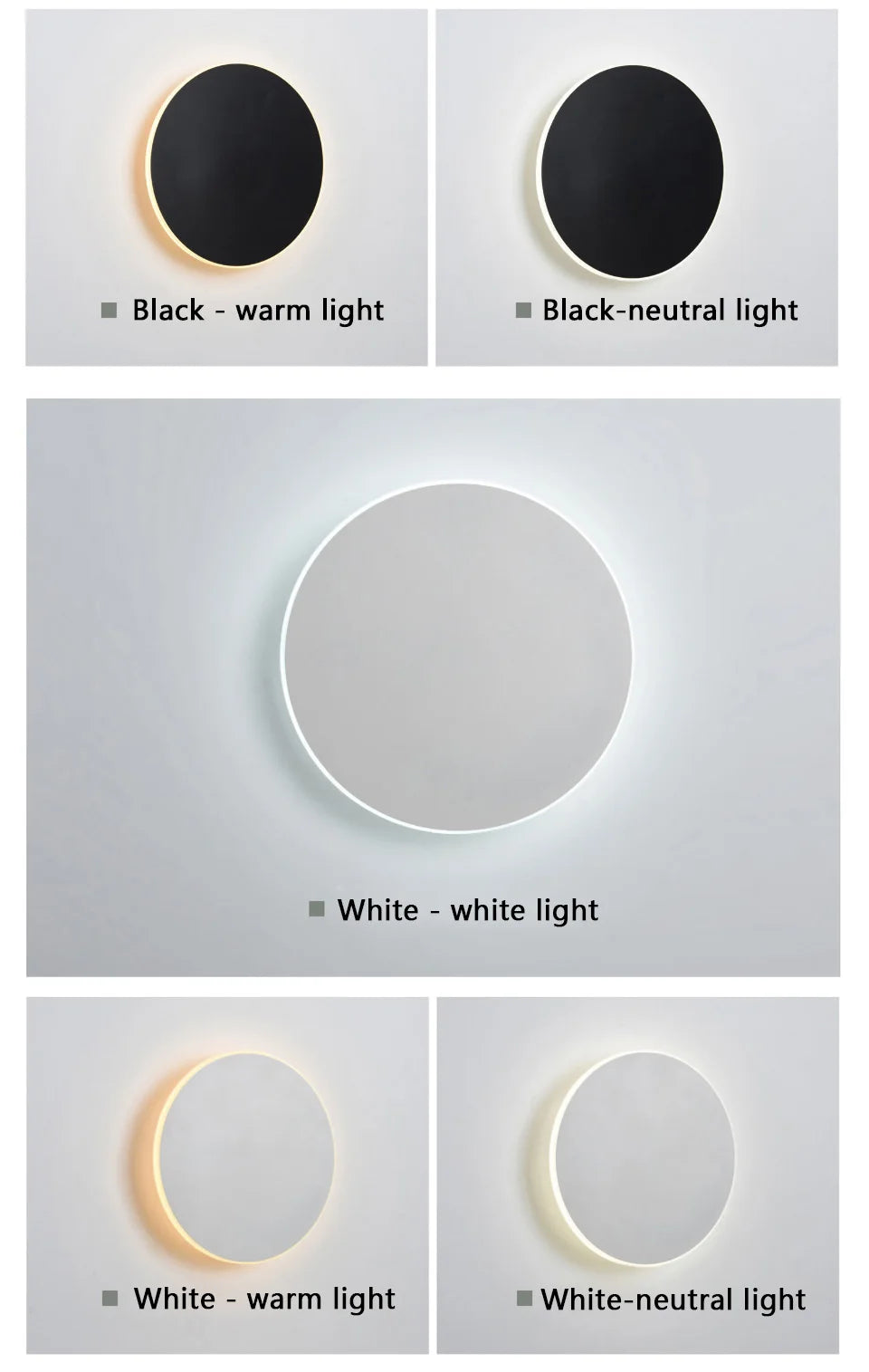 PZHDNX Round LED Wall Light