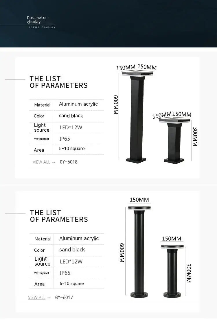 Padansa 10W Waterproof Aluminium Lawn Lamp