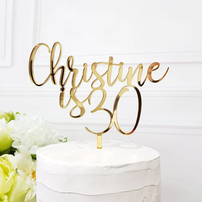 Personalised Acrylic Birthday Cake Topper