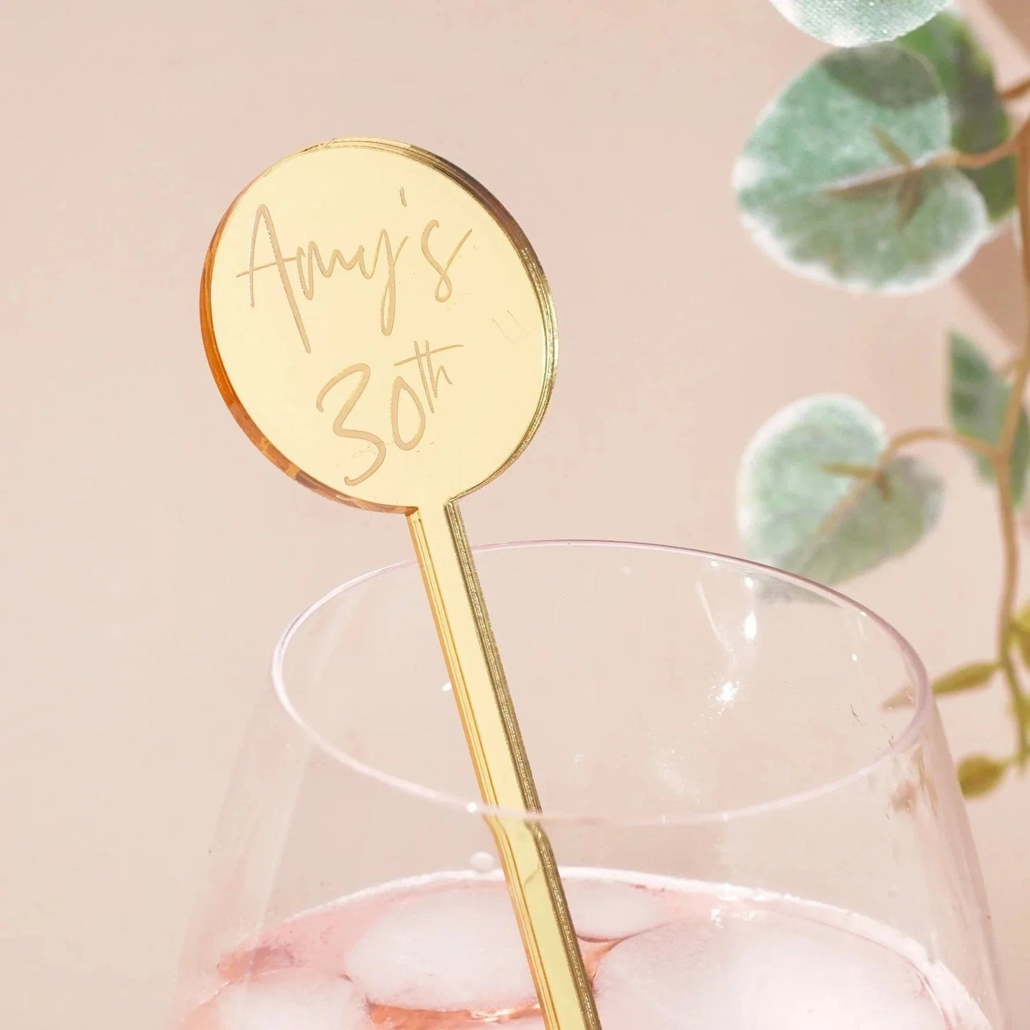 Personalised Acrylic Drink Stirrers 18cm