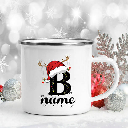 Personalised Enamel Christmas Mug