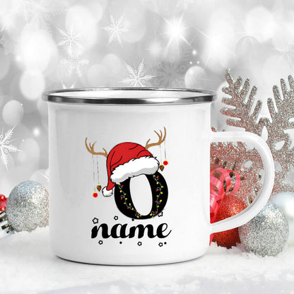 Personalised Enamel Christmas Mug