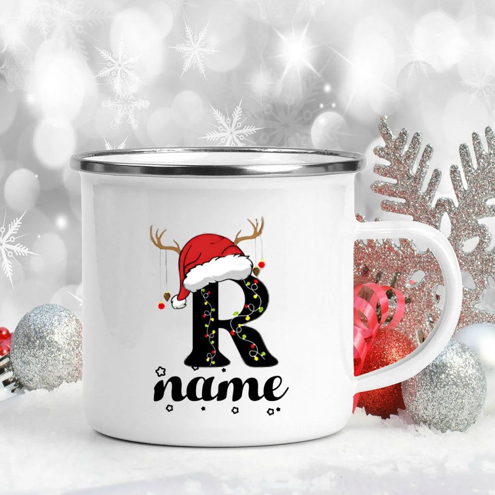 Personalised Enamel Christmas Mug