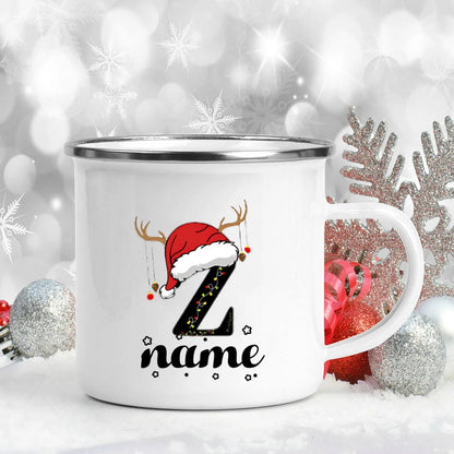 Personalised Enamel Christmas Mug