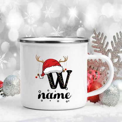 Personalised Enamel Christmas Mug