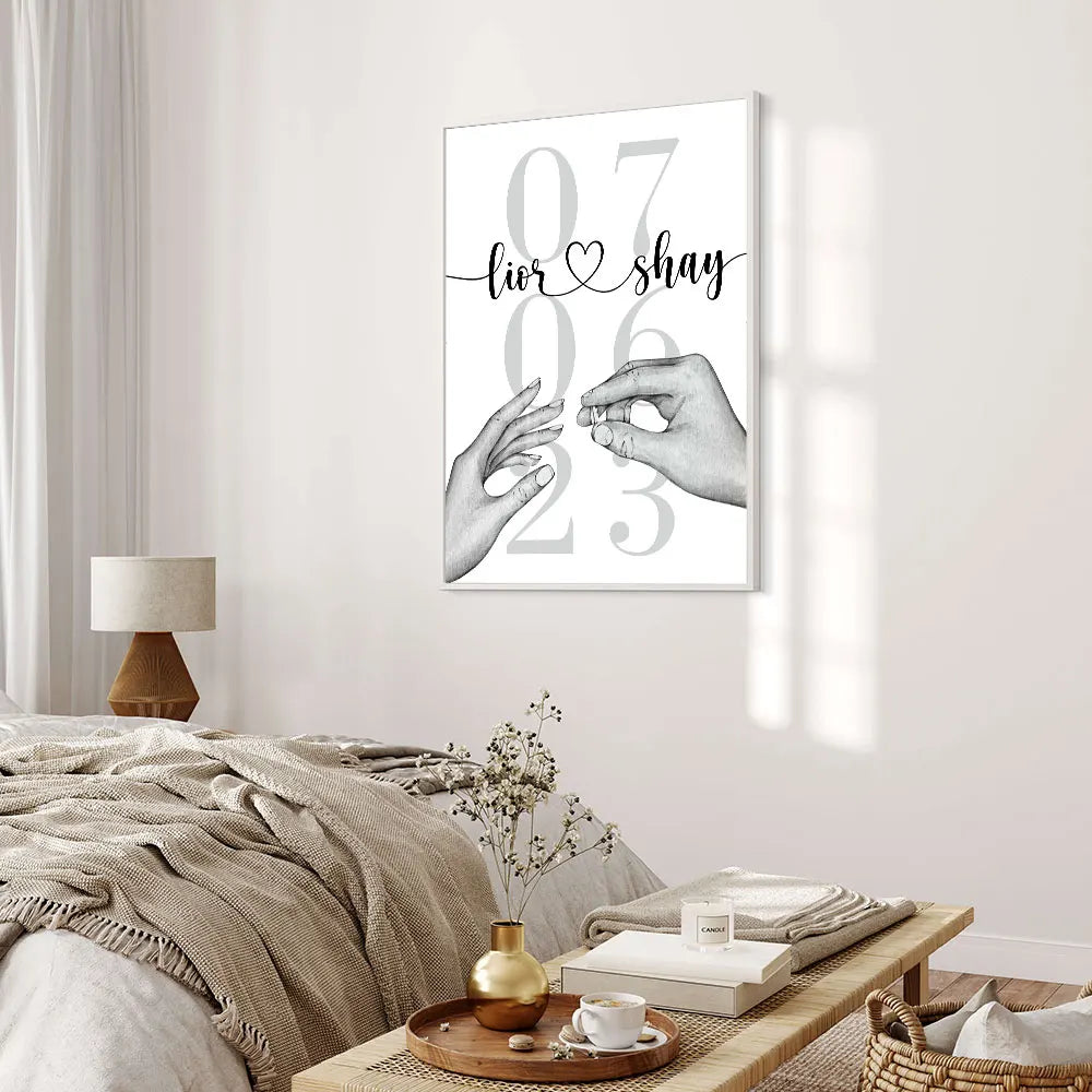 Personalised Lovers Canvas Art Print