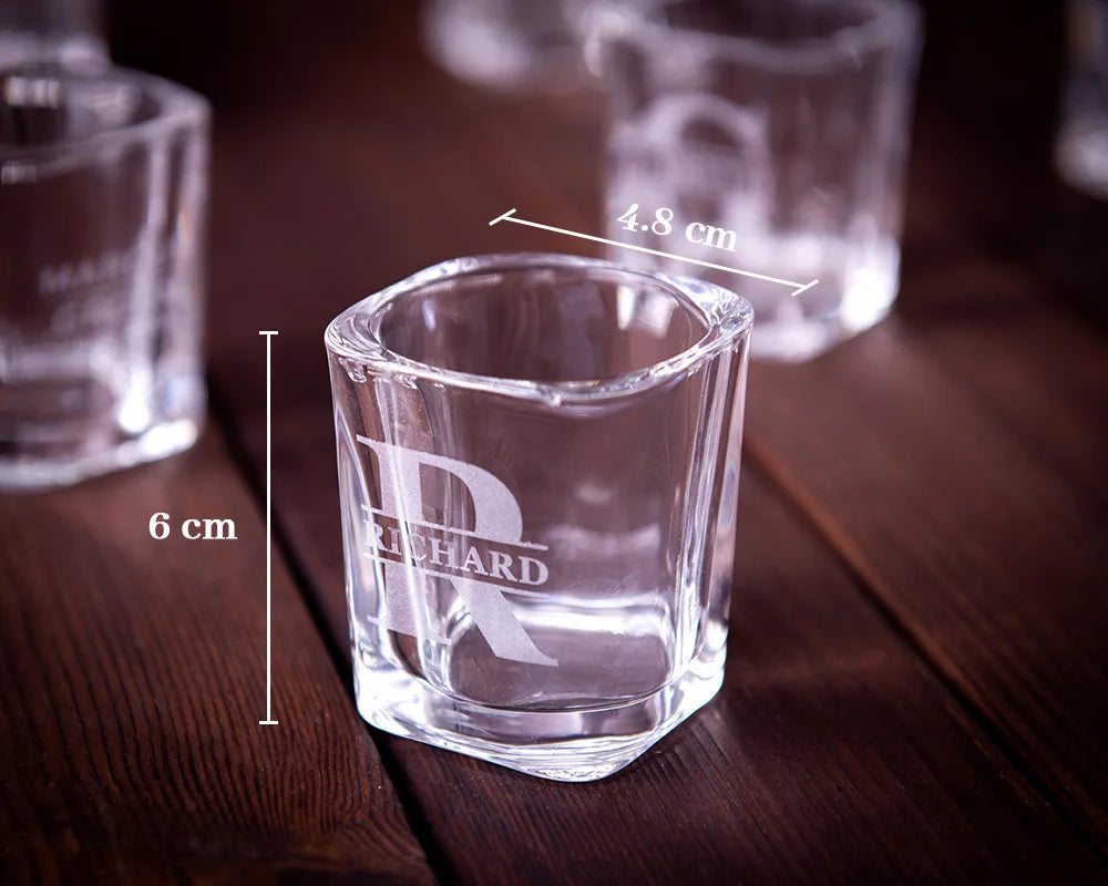 Personalised Monogrammed Whiskey Shot Glasses