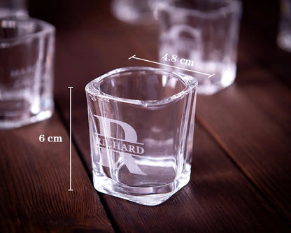 Personalised Monogrammed Whiskey Shot Glasses