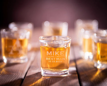 Personalised Monogrammed Whiskey Shot Glasses