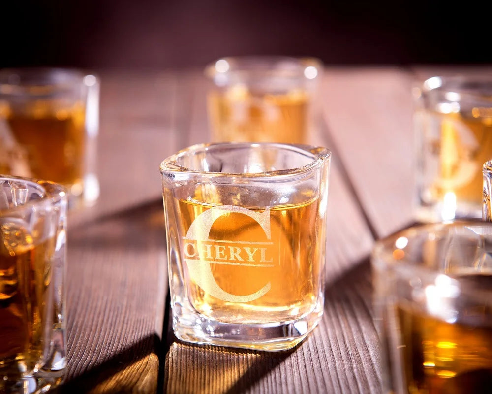 Personalised Monogrammed Whiskey Shot Glasses